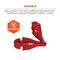 Ergodyne Swivel Glove Clip Holder with Dual Clips 3420, 100 Pairs, Red, 100PK 19313-BULK - alternate 3
